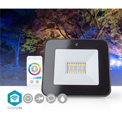 LED RGBW Stmívatelný reflektor SmartLife LED/20W/230V Wi-Fi IP65 2700-6500K