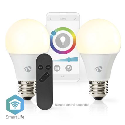 SADA 2x LED RGBW Stmívatelná žárovka SmartLife E27/9W/230V Wi-Fi 2700-6500K