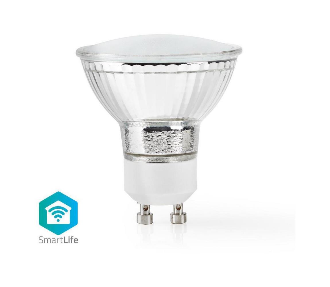 NEDIS Chytrá WiFi žárovka LED GU10 4.5W bílá teplá WIFILW11CRGU10 SMARTLIFE
