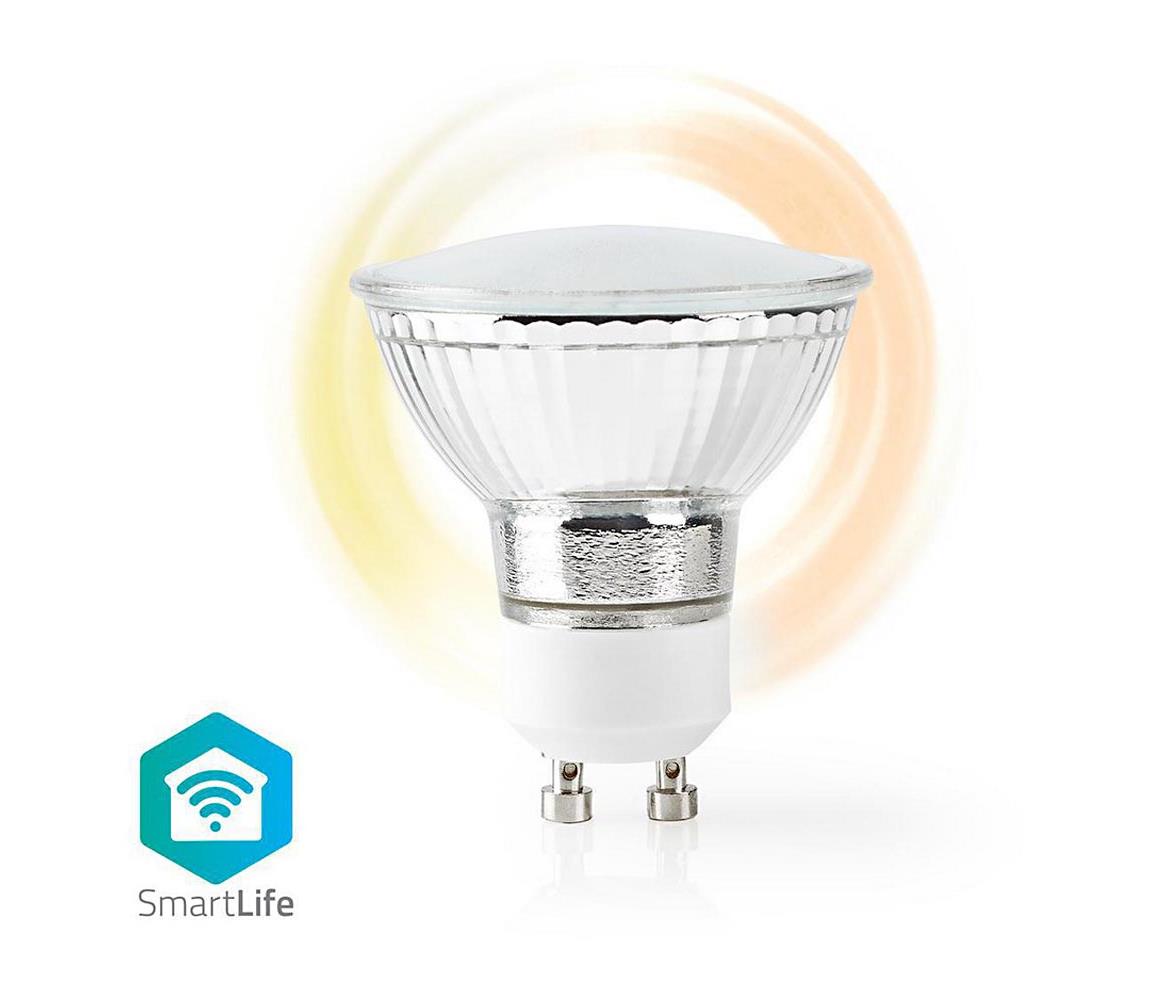 NEDIS Chytrá WiFi žárovka LED GU10 4.5W bílá teplá WIFILW12CRGU10 SMARTLIFE