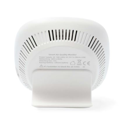 Chytrý monitor kvality ovzduší s LED displejem SmartLife Wi-Fi