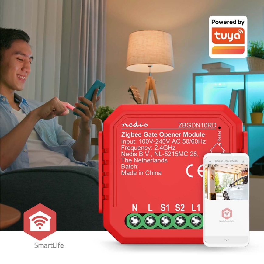 Chytrý spínač garážových vrat SmartLife Zigbee Tuya