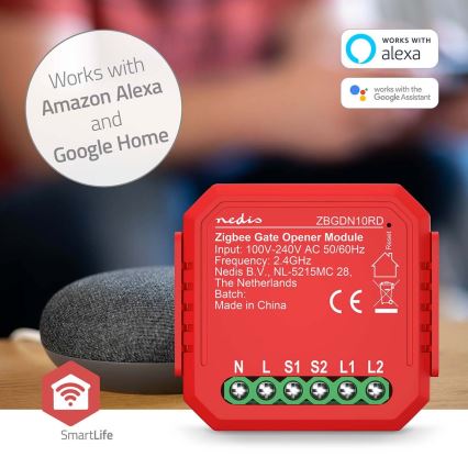 Chytrý spínač garážových vrat SmartLife Zigbee Tuya
