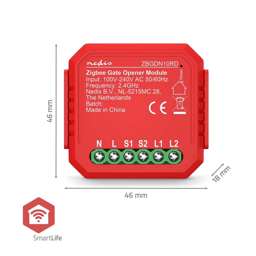 Chytrý spínač garážových vrat SmartLife Zigbee Tuya