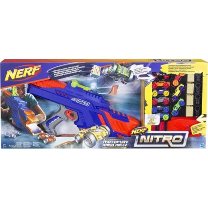 Nerf - Dětská pistole Nitro MotoFury Rapid Rally + 9 aut