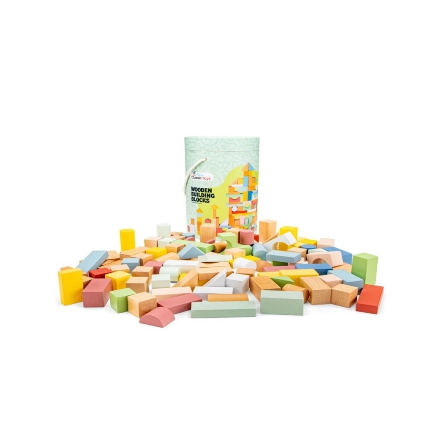 New Classic Toys - Dřevěné kostky 100 ks