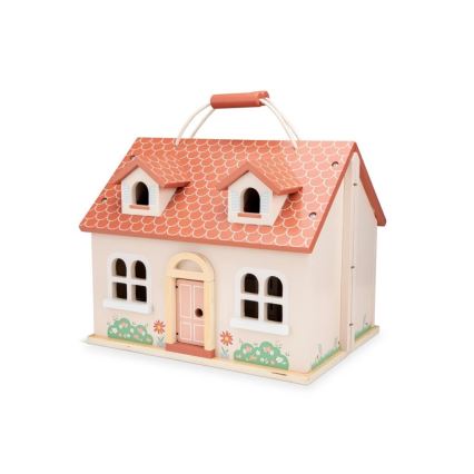 New Classic Toys - Dřevěný domeček pro panenky červená