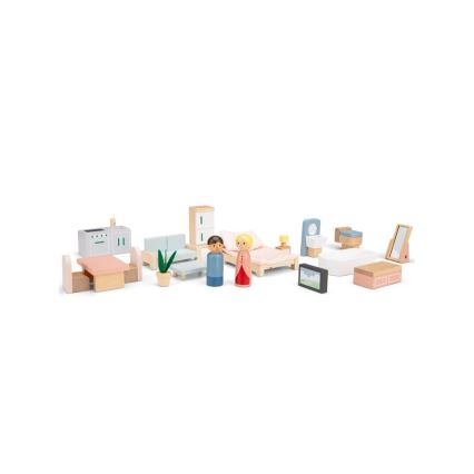 New Classic Toys - Dřevěný domeček pro panenky červená