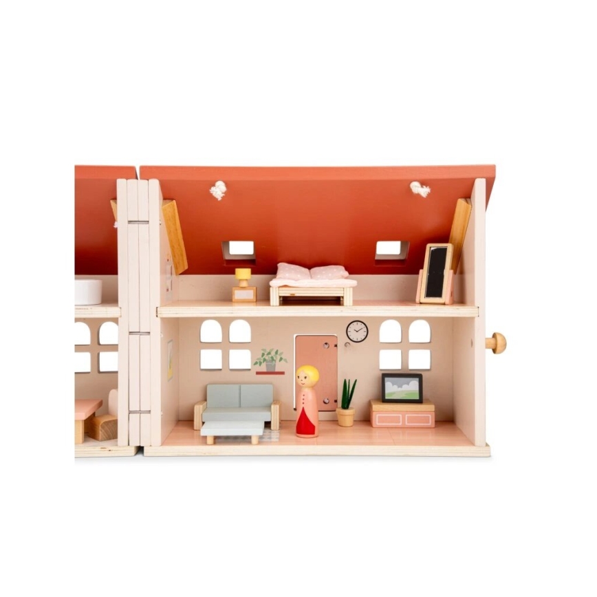 New Classic Toys - Dřevěný domeček pro panenky červená