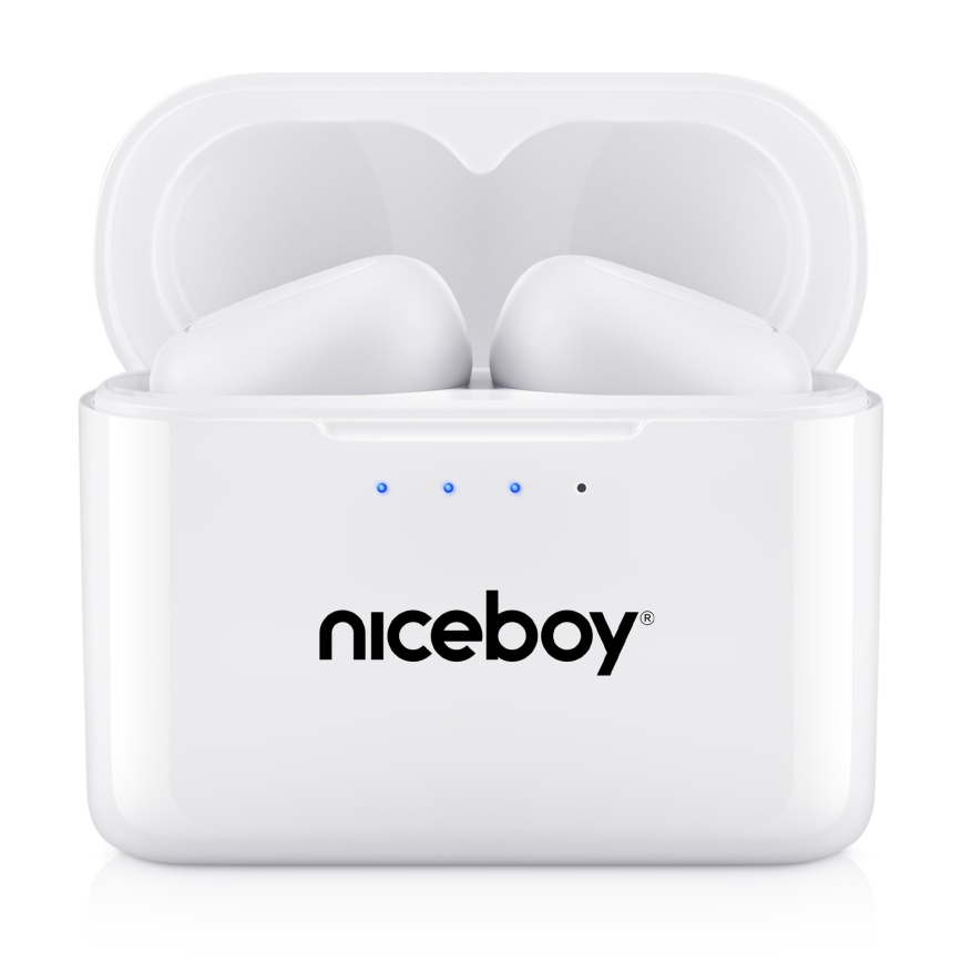 Niceboy HIVE Podsie 4 - Bezdrátová sluchátka IP54 bílá