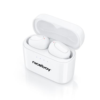 Niceboy HIVE Podsie 4 - Bezdrátová sluchátka IP54 bílá