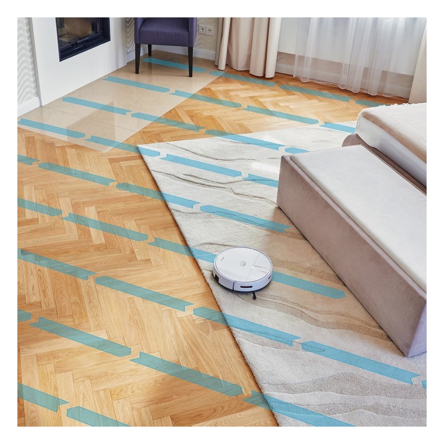 Niceboy ION Charles i4 - Chytrý robotický vysavač 2v1 4400 mAh Wi-Fi bílá + dálkové ovládání