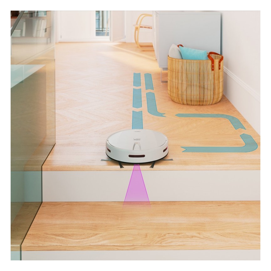 Niceboy ION Charles i4 - Chytrý robotický vysavač 2v1 4400 mAh Wi-Fi bílá + dálkové ovládání