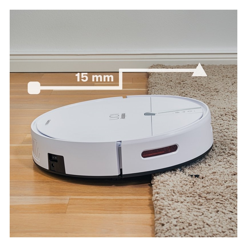 Niceboy ION Charles i4 - Chytrý robotický vysavač 2v1 4400 mAh Wi-Fi bílá + dálkové ovládání