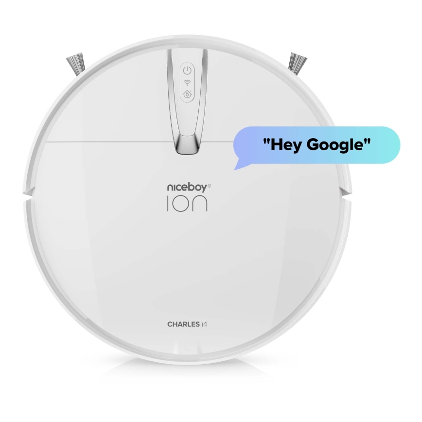 Niceboy ION Charles i4 - Chytrý robotický vysavač 2v1 4400 mAh Wi-Fi bílá + dálkové ovládání