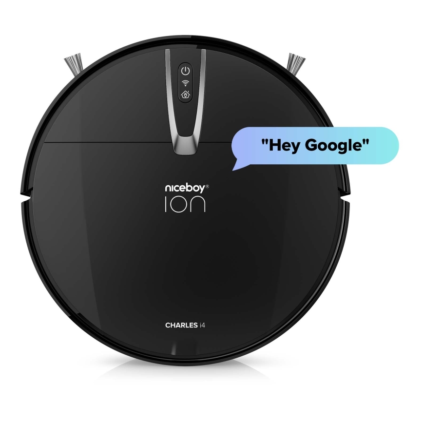 Niceboy ION Charles i4 - Chytrý robotický vysavač 2v1 4400 mAh Wi-Fi černá + dálkové ovládání