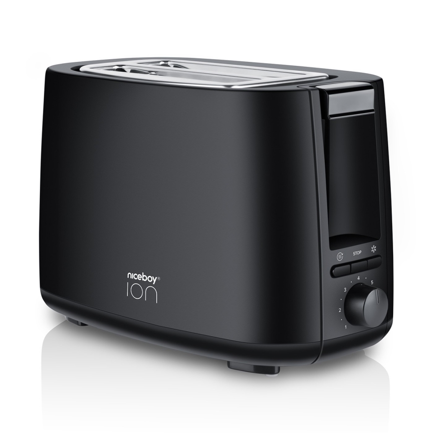 Niceboy ION Cruncher C1 - Topinkovač s dvěma otvory a rozpékačem 750W/230V černá