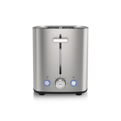 Niceboy ION Cruncher C4 - Topinkovač s dvěma otvory a rozpékačem 850W/230V nerez