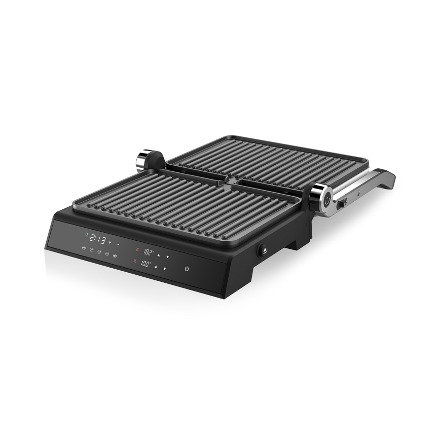 Niceboy ION Grillmaster - Kontaktní gril 2000W/230V černá/matný chrom