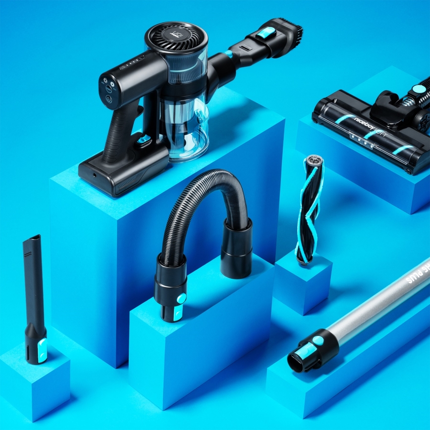 Niceboy ION Hurricane H5 Plus - Bezdrátový tyčový vysavač 2v1 140W/2200 mAh černá