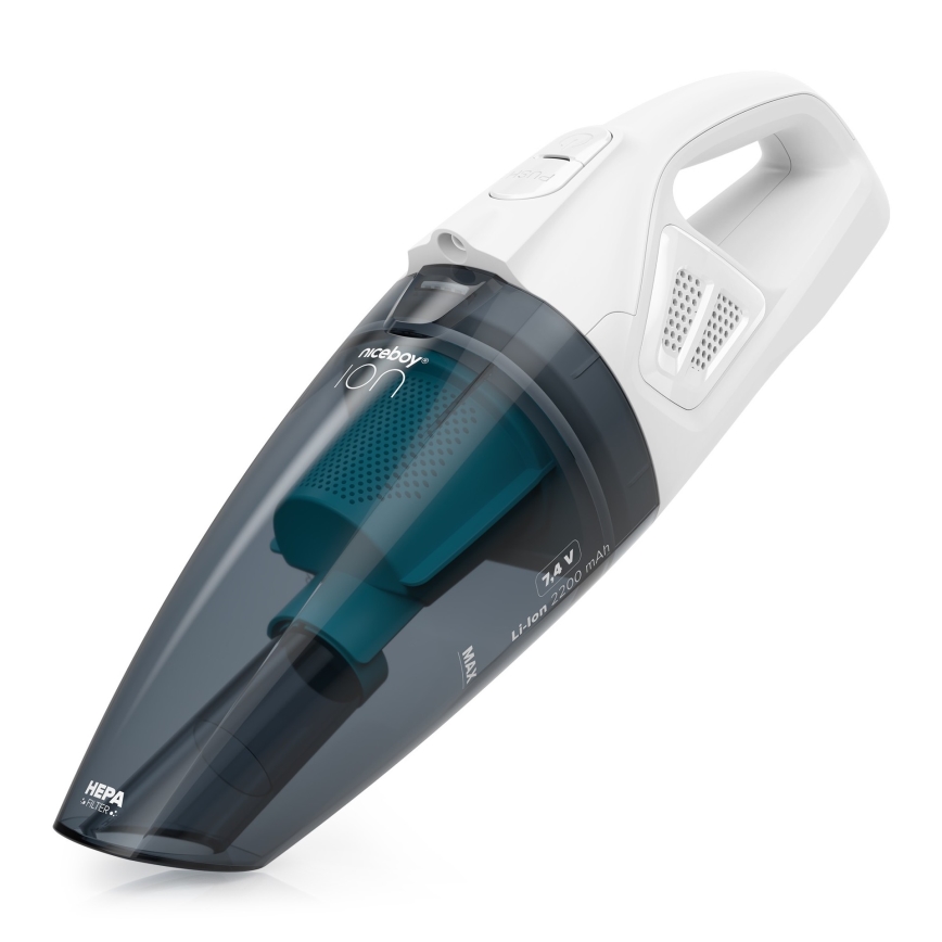 Niceboy ION Hurricane R1 - Nabíjecí ruční vysavač 50W/2200 mAh bílá/modrá