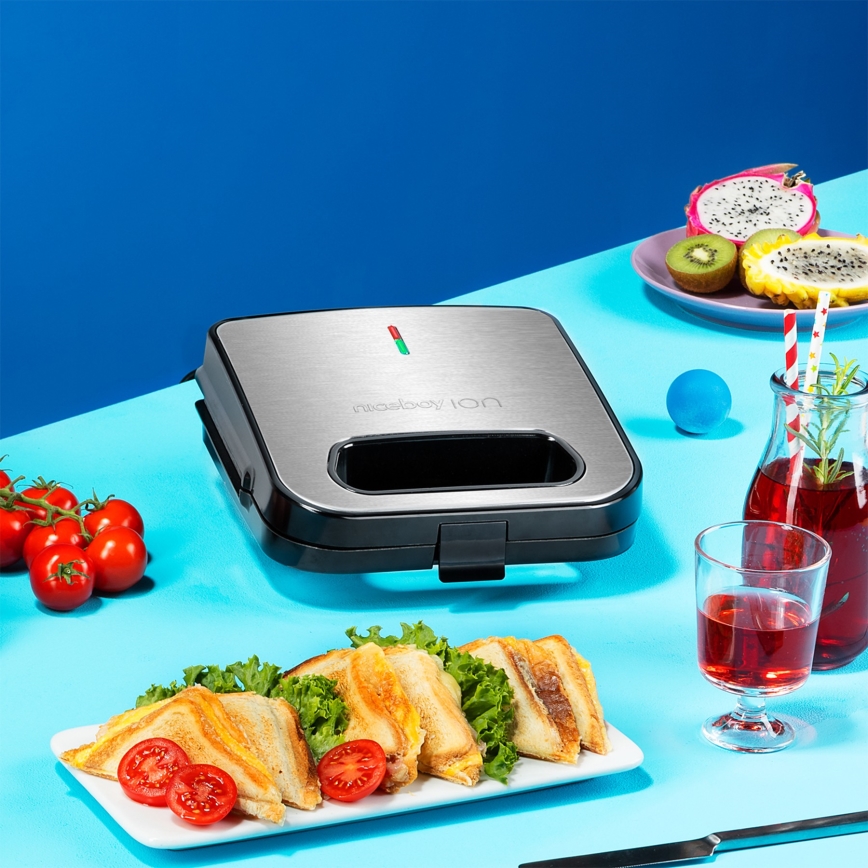 Niceboy ION Snacker S1 - Toustovač 750W/230V matný chrom/černá