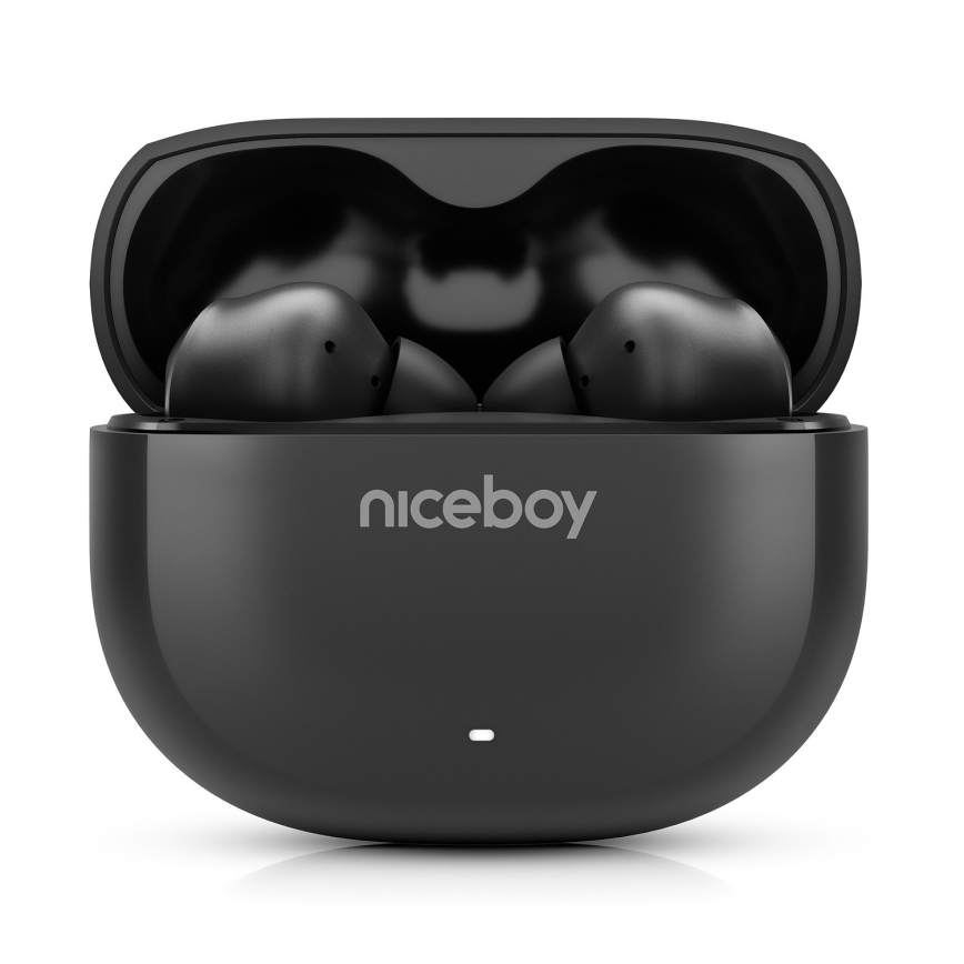 Niceboy Pins 4 - Bezdrátová sluchátka s ANC 400 mAh + 2x 50 mAh IPX4 černá