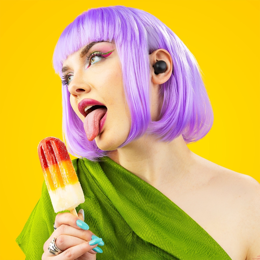Niceboy Podsie 4 POP - Bezdrátová sluchátka 400 mAh + 2x 40 mAh IPX4 černá