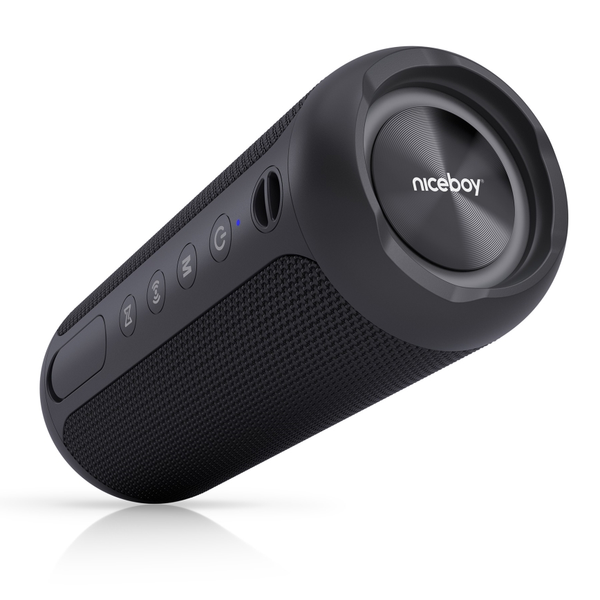 Niceboy Polaris - LED Bezdrátový reproduktor s mikrofonem 30W/4000 mAh IPX7 černá