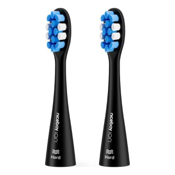 Niceboy - SADA 2x Náhradní hlavice Hard pro kartáček ION Sonic a SmartSonic černá