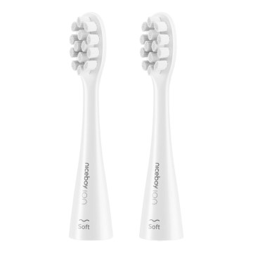 Niceboy - SADA 2x Náhradní hlavice Soft pro kartáček ION Sonic a SmartSonic bílá
