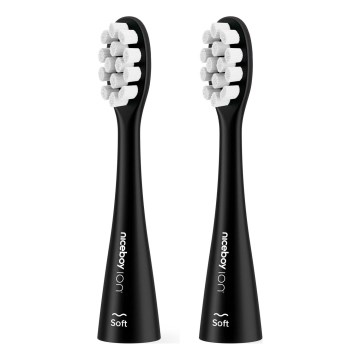 Niceboy - SADA 2x Náhradní hlavice Soft pro kartáček ION Sonic a SmartSonic černá