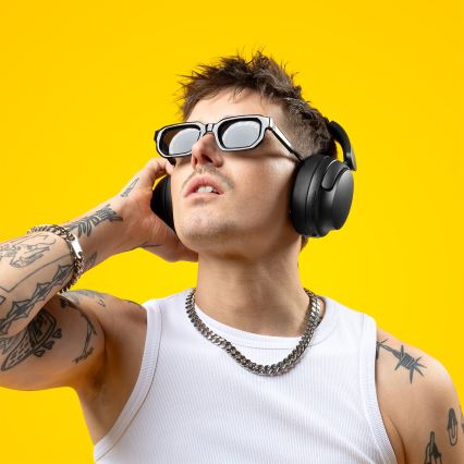 Niceboy Stellar - Bezdrátová sluchátka s mikrofonem a ANC 400 mAh IPX4 černá