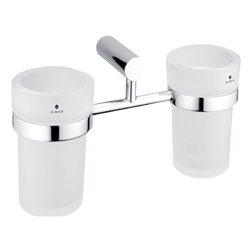 NIMCO BR 11058DW-26 - Nástěnný stojánek na zubní kartáčky BORMO matné sklo/lesklý chrom