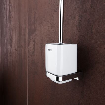 NIMCO MA set-94KN-26 - Nástěnná WC štětka a držák toaletního papíru MAYA lesklý chrom