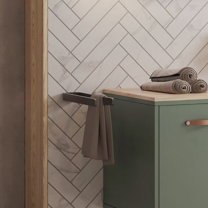 NIMCO MAC 29098-90 - Nástěnný věšák na ručníky MAYA 37 cm matná černá