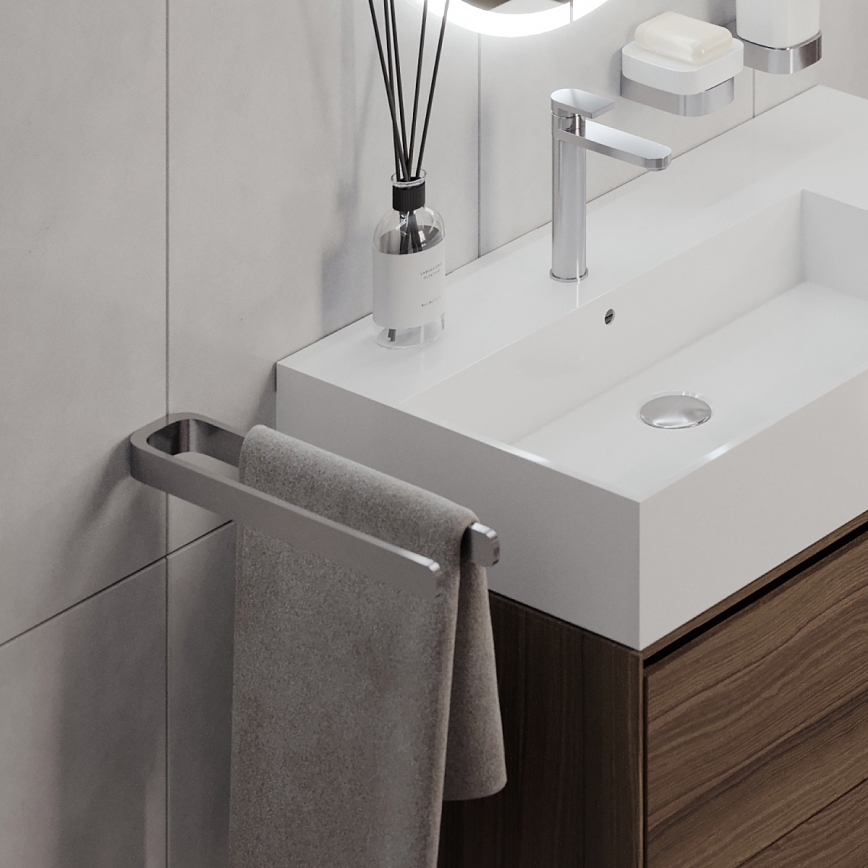 NIMCO NK 30098-26 - Nástěnný věšák na ručníky NIKAU 39 cm lesklý chrom