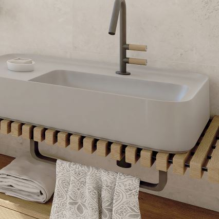 NIMCO NKC 30046-90 - Nástěnný věšák na ručníky NIKAU 49 cm matná černá