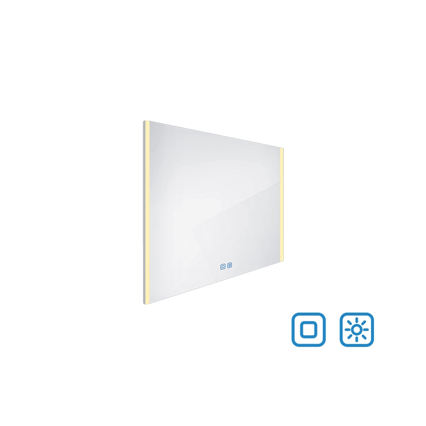 NIMCO ZP 11003VX - LED Stmívatelné koupelnové podsvícené zrcadlo LED/21W/230V 3000-6500K 70x80 cm IP44