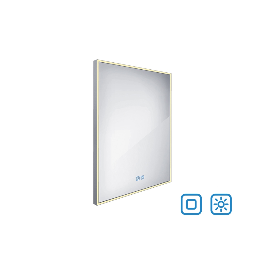 NIMCO ZP 13002VX - LED Stmívatelné koupelnové podsvícené zrcadlo LED/41W/230V 3000-6500K 80x60 cm IP44