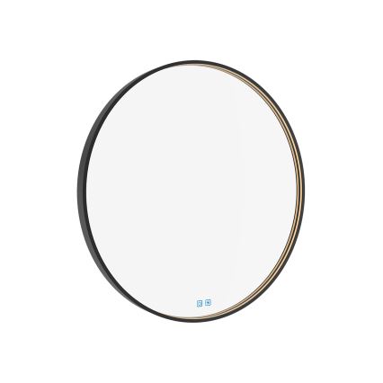 NIMCO ZPC 31002RVX-90 - LED Stmívatelné koupelnové podsvícené zrcadlo LED/26W/230V 3000-6500K pr. 80 cm matná černá IP44