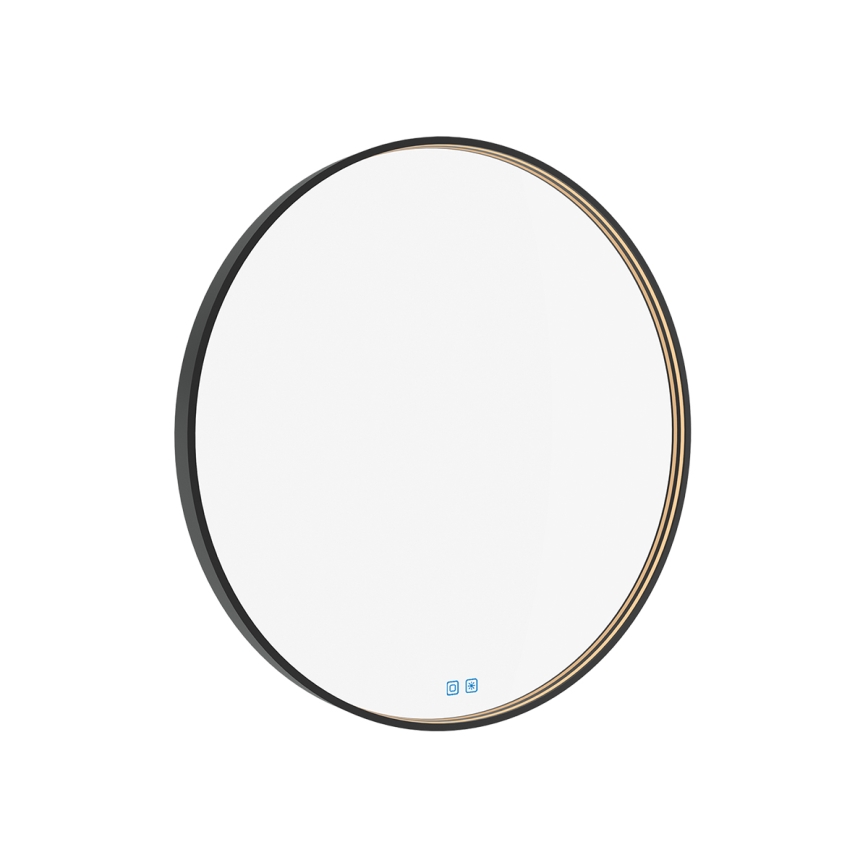 NIMCO ZPC 31002RVX-90 - LED Stmívatelné koupelnové podsvícené zrcadlo LED/26W/230V 3000-6500K pr. 80 cm matná černá IP44