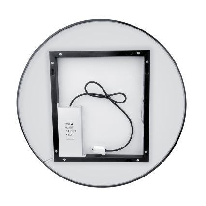 NIMCO ZPC 31002RVX-90 - LED Stmívatelné koupelnové podsvícené zrcadlo LED/26W/230V 3000-6500K pr. 80 cm matná černá IP44
