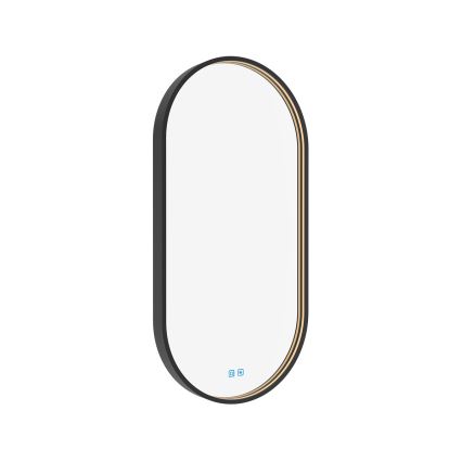 NIMCO ZPC 32002LVX-90 - LED Stmívatelné koupelnové podsvícené zrcadlo LED/25W/230V 3000-6500K 80x40 cm matná černá  IP44