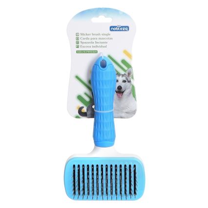 Nobleza - Kartáč pro psy a kočky modrá 10,5 cm