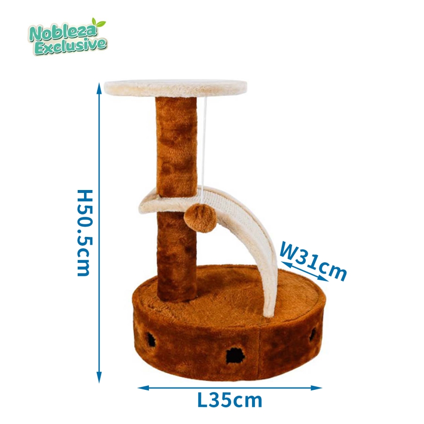 Nobleza - Škrabadlo pro kočky 50,5x35x31cm hnědá