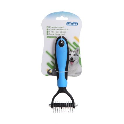 Nobleza - Trimovací hřeben pro psy a kočky modrá 7 cm