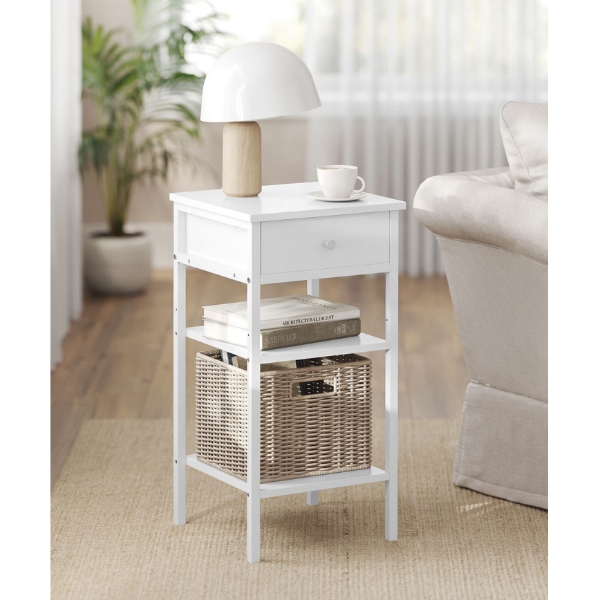 Noční stolek ARIN 35x35 cm bílá