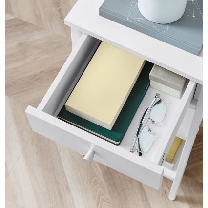 Noční stolek ARIN 35x35 cm bílá