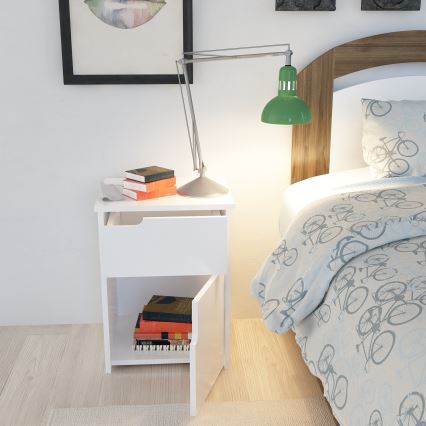 Noční stolek ASRA 45x40 cm bílá